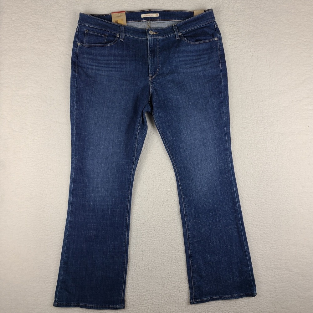 Levi's Jeans Womens 18S 18 Short Classic Boot Cut‎ Medium Wash Blue NWT NEW